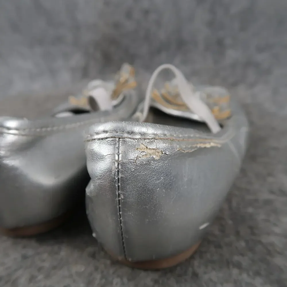 Koala Kids Shoes Toddler 8 Ballet Flats Elastic Strap Metallic Embellished Toe